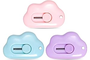 Bantoye 3 Pcs Mini Utility Knife Cloud Box Cutters