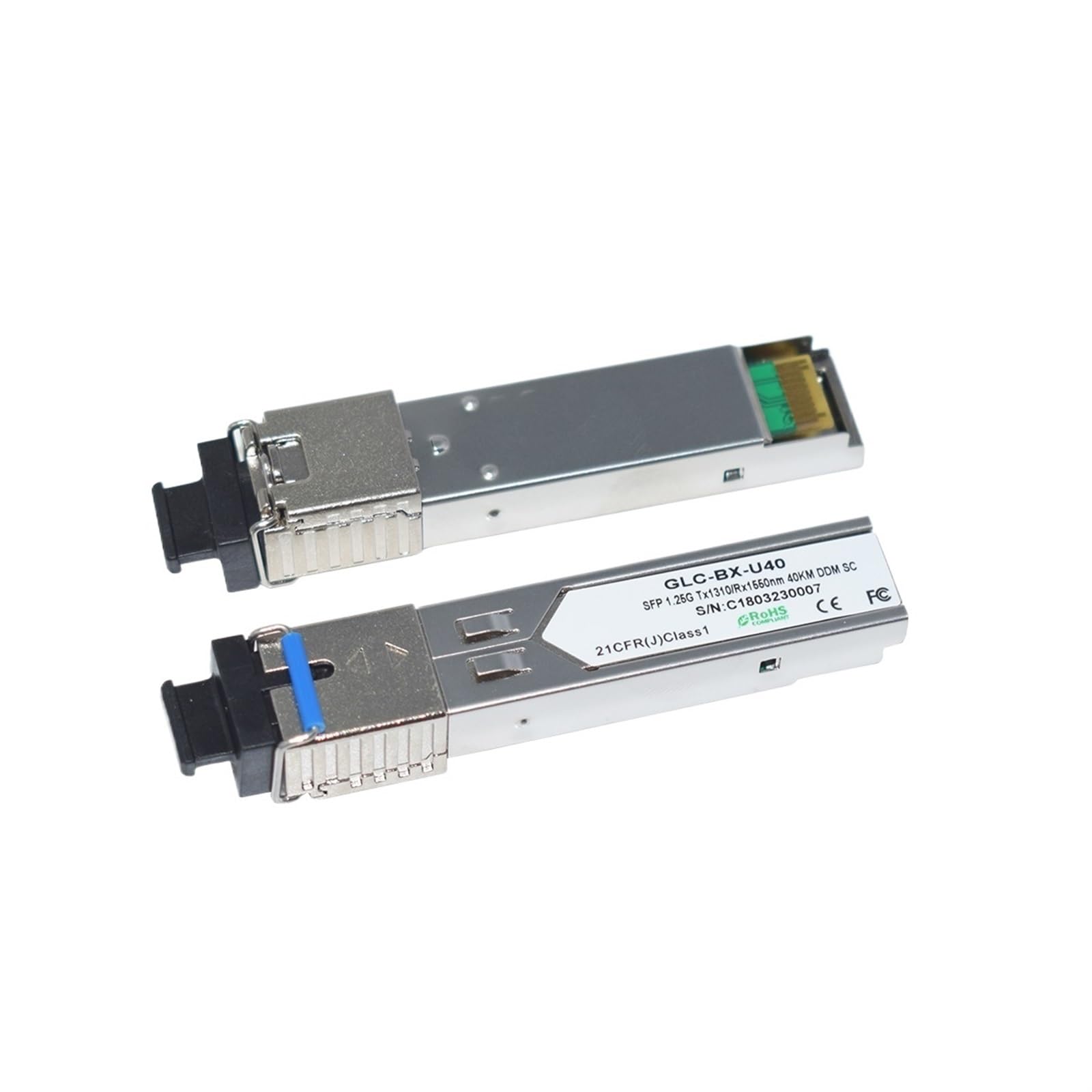 Modulo ricetrasmettitore in fibra ottica 1.25G SFP 40km Modulo ricetrasmettitore 1310/1550nm SC Singolo connettore(2 pair)