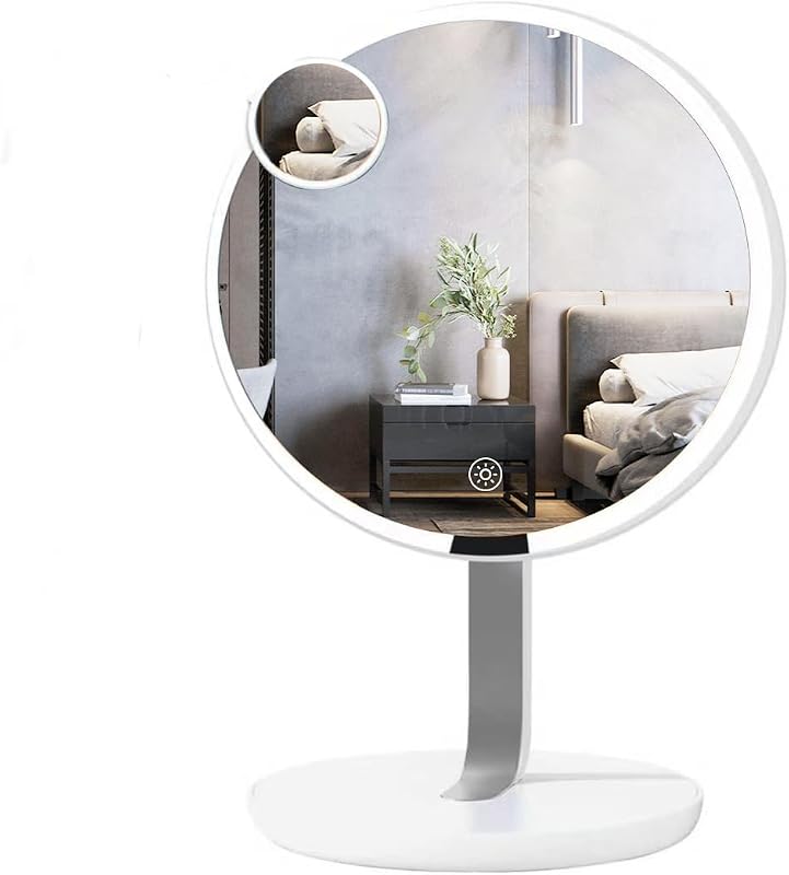 Espelho com iluminação para maquiagem SLIMOON 1x/10x, prata
