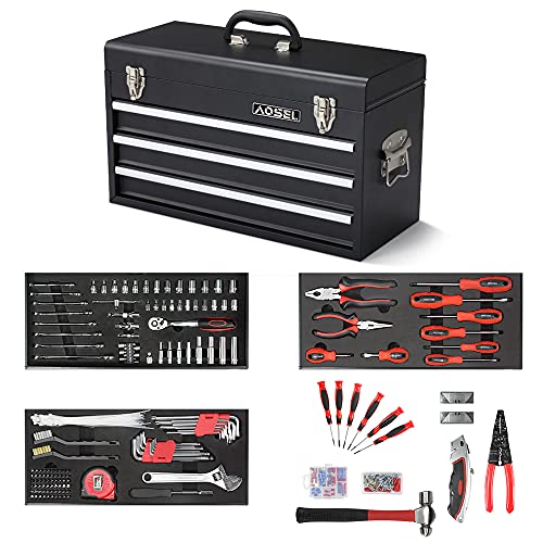 整備工具セット 381点組 ホームツールセット DIY用 バイク・自動車メンテナンス用 家具の組み立て 日曜大工 作業工具 収納ケース付き