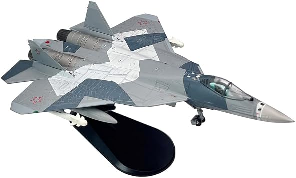 1/100 Scale Russian SU57 Sukhoi SU-57 Fighter Jet Airplane Metal Military Plane Toy Model Collection Gift