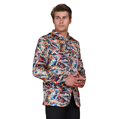 Image of TAHVO Men Slim FIT Printed RAJWADA Formal Suit Set