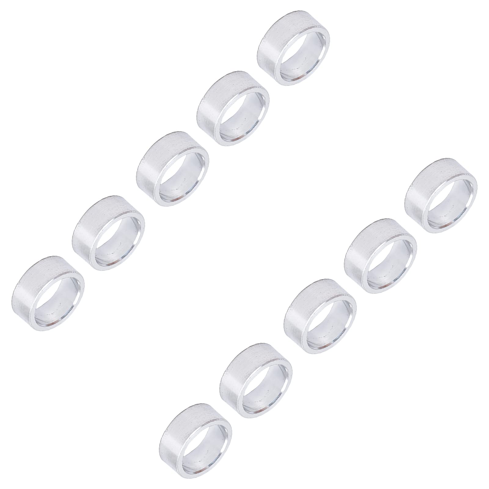 10 Distanziali In Alluminio - OD 10mm, ID 8mm, Altezza 12mm - Per Elettronica, Auto E Meccanica