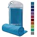 Balhvit Cooling Towel, Cool Towel for Instant Cooling Relief, Chilling Neck Wrap, Ice Cold Scarf for Men Women, Microfiber Bandana - Evaporative Chilly Towel for Yoga Golf Travel (Blue, 4012)