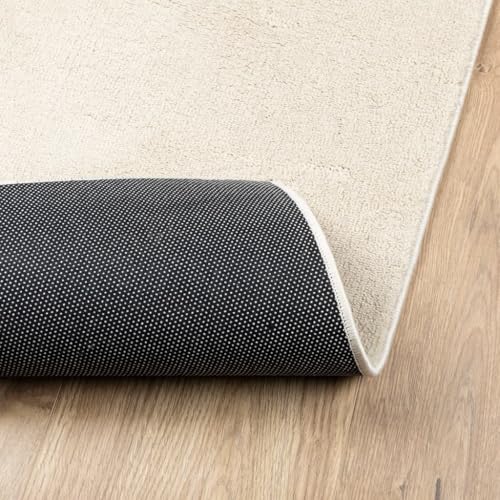 Alfombra de pelo corto beige Augerlite Oviedo 200x280 cm para salón y dormitorio 6