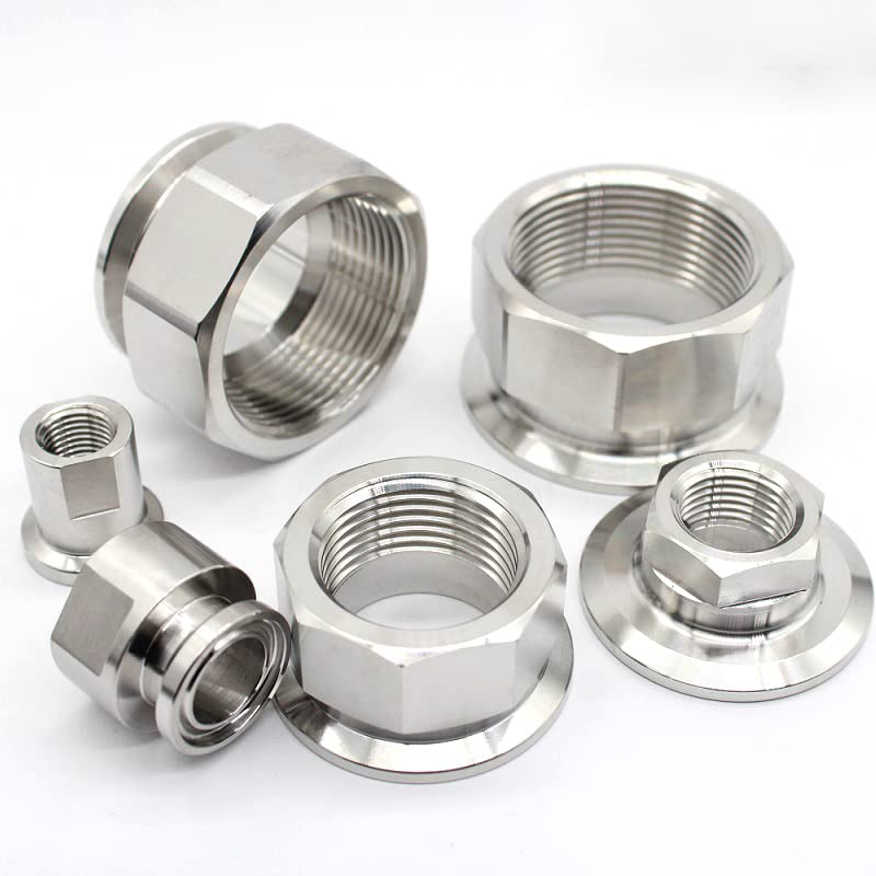 1/4 "a 2" in acciaio inossidabile 25.4mm 50.5mm 64mm 77.5mm BSPT Adattatore femmina esagonale TC Parti femminili SS304-1 pac, TC 64mm, 2"