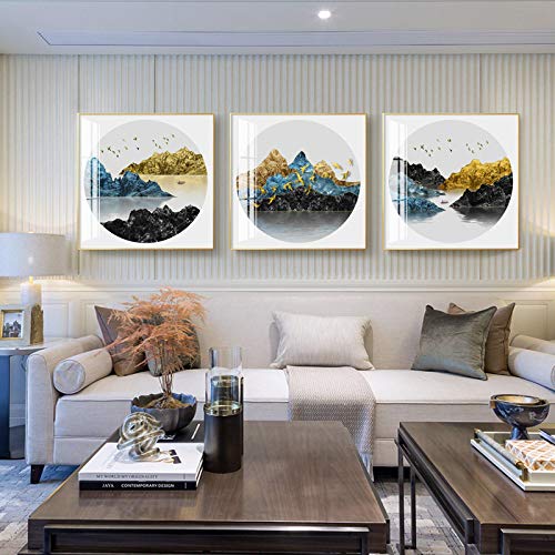Peinture impression toile montagnes et oiseaux pour sublimer une chambre contemporaine