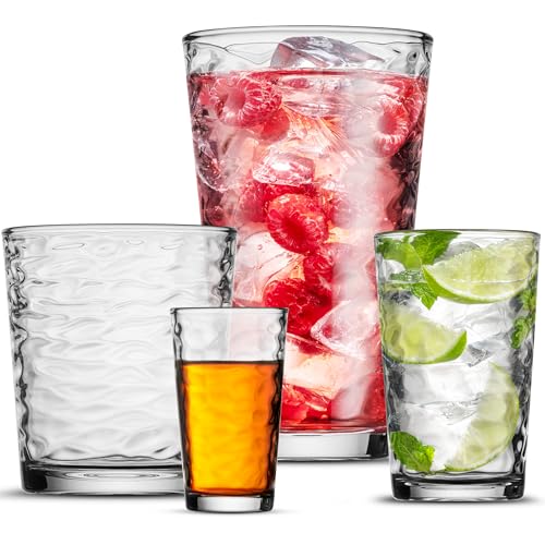 POPLASS Biscayne 24-Piece Glassware Set with Cooler