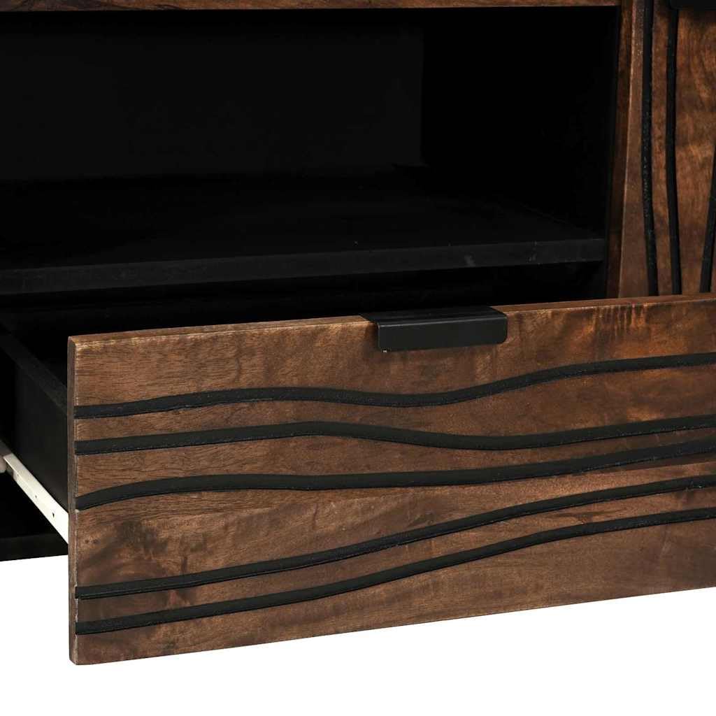 Mobile basso per TV, montaggio a parete, in noce, 105 x 33 x 46 cm