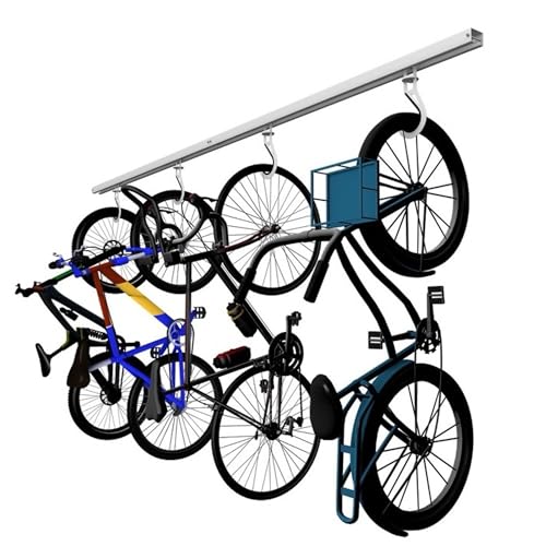 Bike Slide Pro – Made in USA | Heavy-Duty Ceiling-Mounted Bicycle Storage Rack – Space-Saving Overhead Garage Organizer with Quick Install System – Secure Solution for Residential Garages