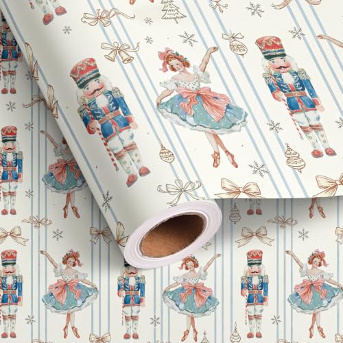 Vintage Christmas Wrapping Paper Roll  - image 1