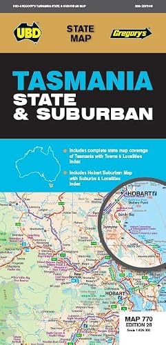 Tasmania State &amp; Suburban Map 770 28th ed