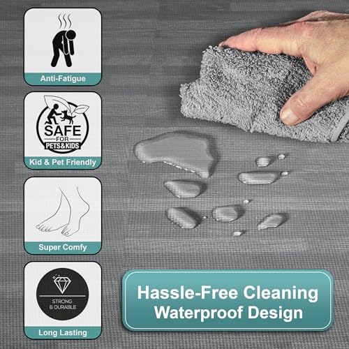 image for Sorbus 48Sq. Ft. Wood Grain Floor Tiles Foam Mat EVA Interlocking Mats