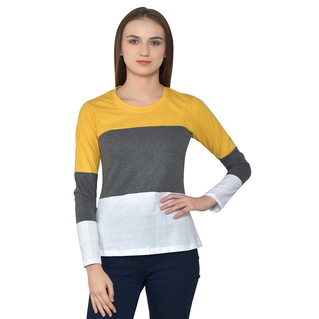 blisstone Women's Cotton Round Collar Long Sleeve Tshirt-picture-10