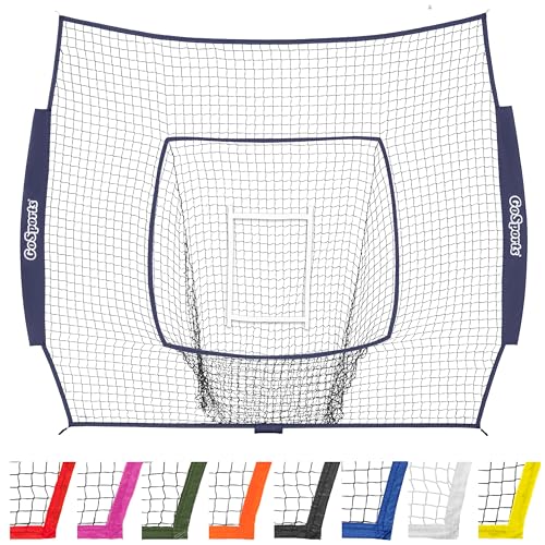 GoSports Team Tone Replacement 7x7 ft Baseball/Softball Net - Compatible with GoSports Brand - Frame Not Included - Navy