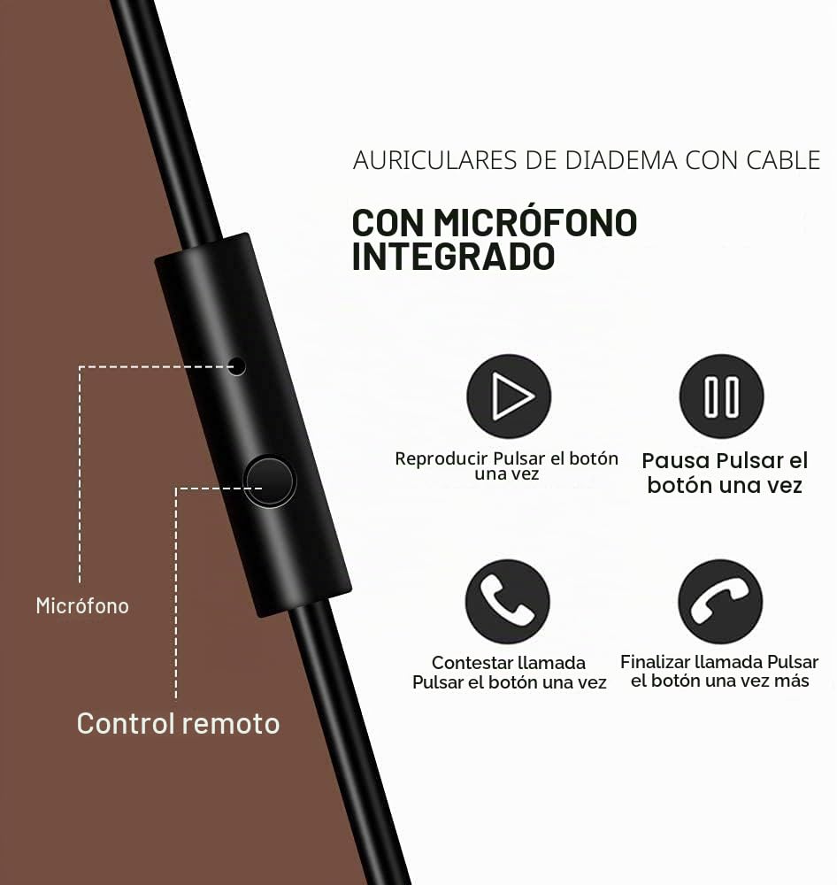 OneOdio Pro30 Auriculares DJ, Auriculares con Cable de Estudio, Estéreo de Alta Definición con Micrófono para Monitoreo Grabación y Mezclas, 50mm Controladores, Orejeras Proteicas, Plata y Marrón