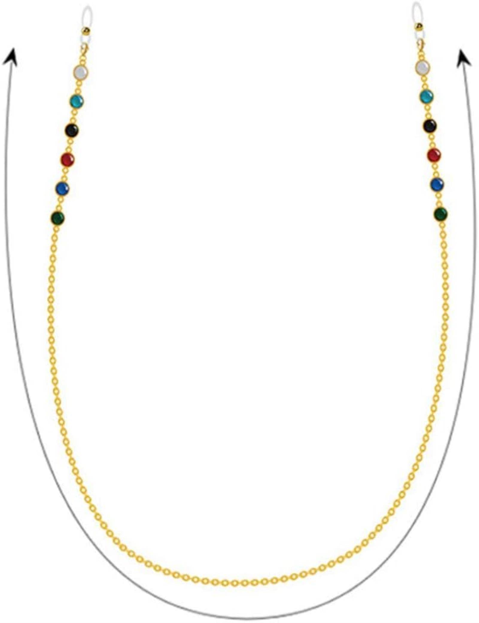 REVAHI Cadena de anteojos Antideslizante Gafas Cuerda Gafas de Sol Accesorios para Mujeres Damas Dorado