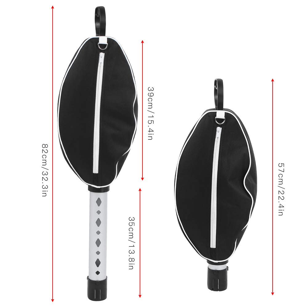 HERCHR Raccoglitore di Palline da Golf, Borsa per Palline da Golf con Tubo Telescopico in Alluminio Portatile, Raccoglitore di Supporti per Palline da Golf per Raccogliere 80 Palline