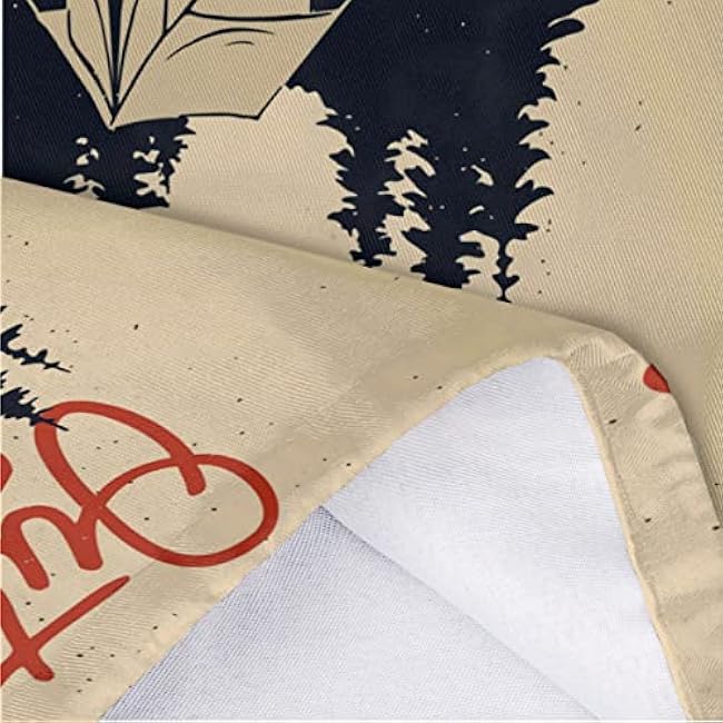 Outdoor Forest Camping Theme Plastic Bag Holder Cute Wall Mount Plastic Bag Organizer Reusable Large Grocery Bag Storage Dispenser for Home Kitchen Travelling 22x9