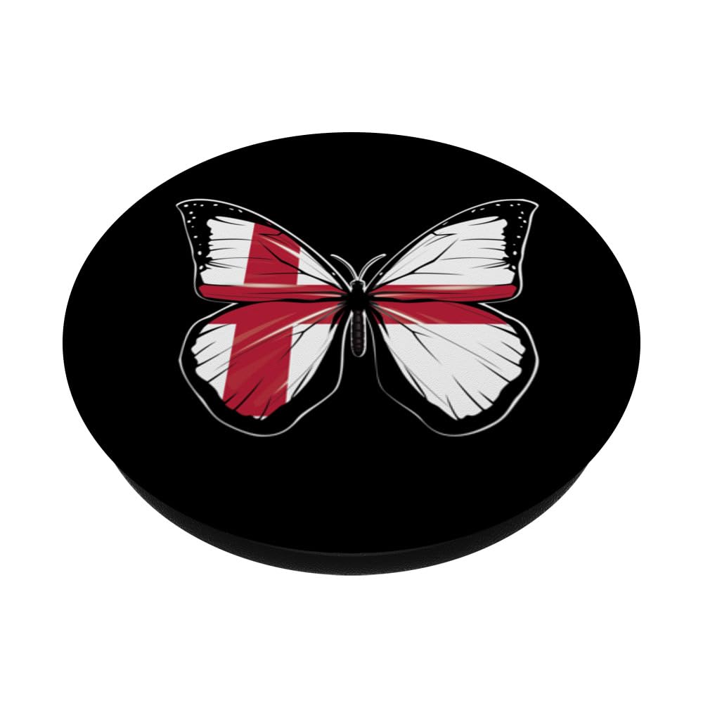 England Flag for English Men Women Kids King's Day PopSockets Swappable PopGrip, Black - Image 2