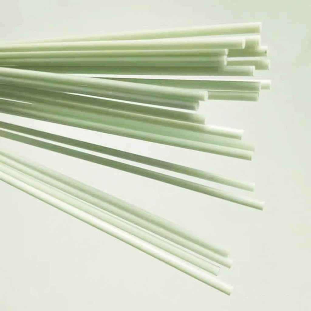 10 aste in fibra di vetro bianche, lunghezza 500 mm, barra in fibra di vetro solida(7.0x500mm)