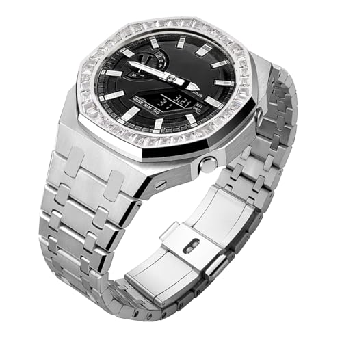 Ga2100 P[X oh Xgbv bYLbg ` t_Ch 316L XeXX`[ ^x[ ANZT[ Mods p[c Casioak G-shock/GA-2100 GA-2110/GAB-2100ɑΉ (Vo[