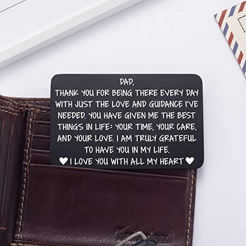 Ralukiia Wallet Note Card Gift for Dad Fathers Day Gift from Kids Birthday Christmas Card for Daddy from Daughter Son Wife Laser Engraved Metal Wallet Insert for Dad Father Step Dad4