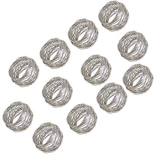 REPLICARTZ Juego de 12 servilletas Redondas Hechas a Mano de Malla para Mesa de Comedor Cover