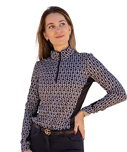 Equestrian Sun Shirt for Women -Ladies Long Sleeve Horseback Riding ...