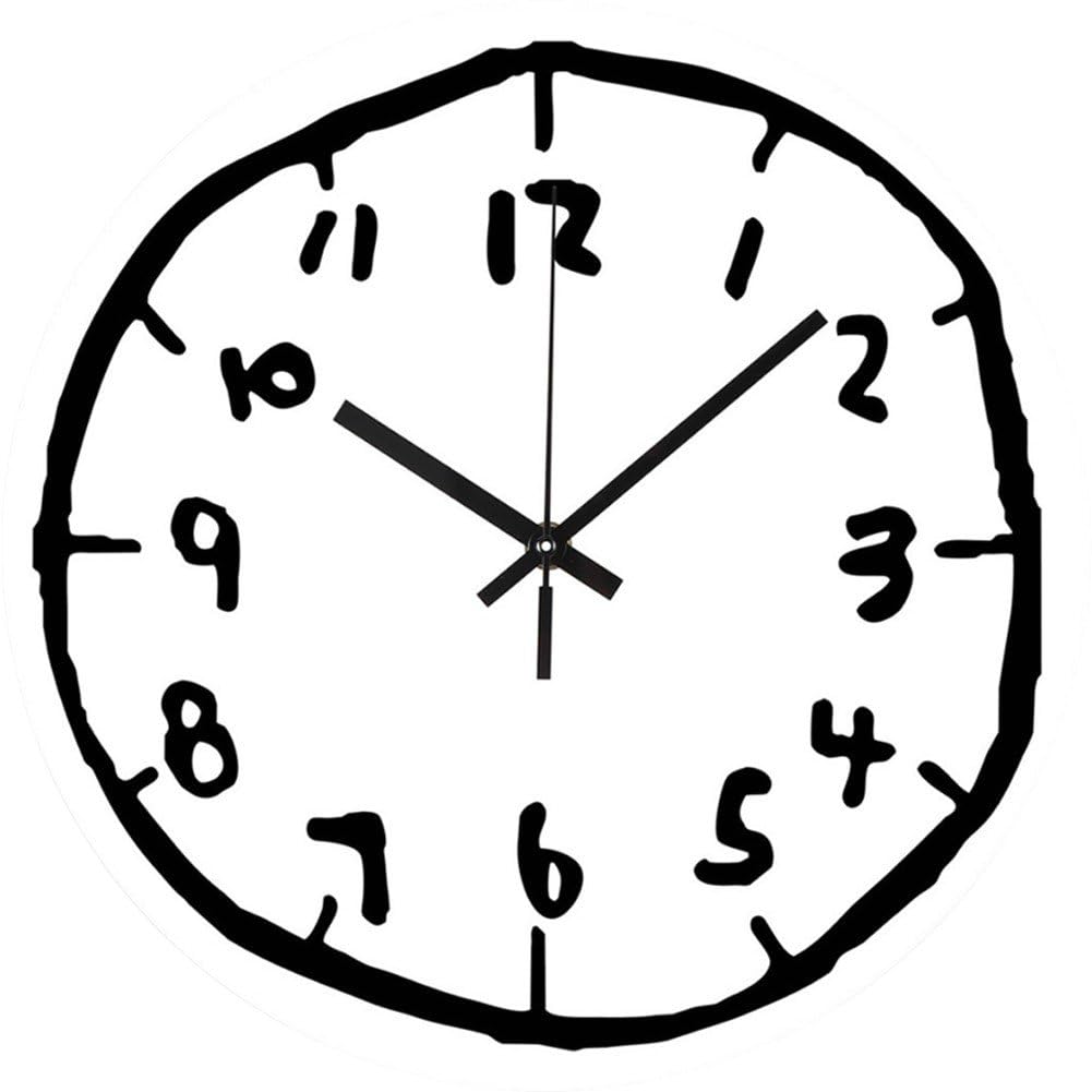 Reloj de pared moderno con mecanismo silencioso continuo para dormitorio