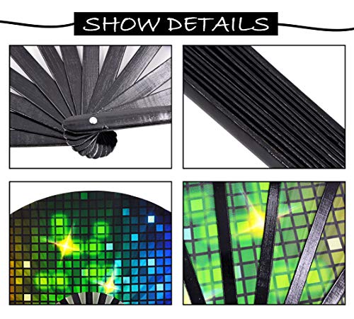 Meifan Large Folding Fans Rave Hand Fans For Women/Men thumb #3