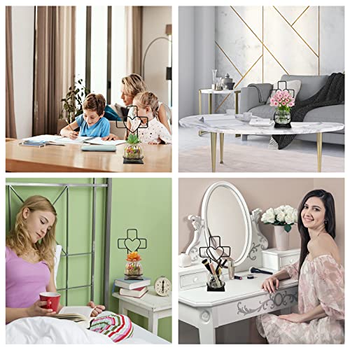 Plant Terrarium With Metal Stand, Air Planter Bulb Glass Vase Metal For Hydroponics Home Garden Office Decoration-Plant Lover's Gift For Women (Prayer Cross) #TOP2