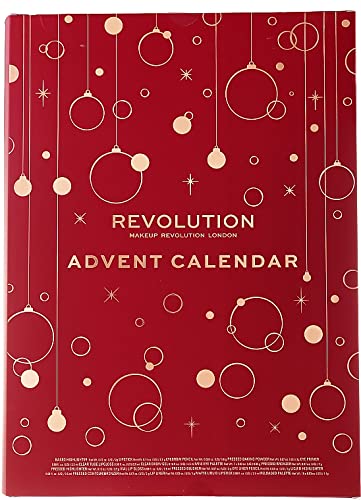 51 CII9JNmL. SL500 Calendrier de l'Avent Makeup Revolution, compte à rebours jusqu'à Noël, coffret cadeau de maquillage et cosmétique pour femme, homme et adolescent