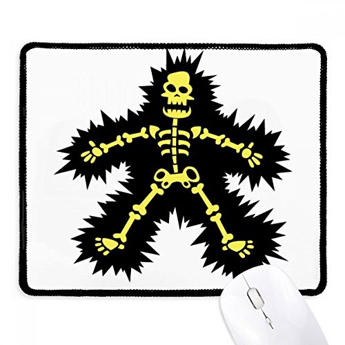 Mousepad de esqueleto gaming antideslizante negro con bordes cosidos para oficina