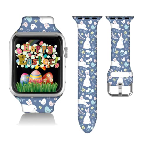 Bracelet iWatch motif lapin de Pâques en silicone pour vos sorties printanières et sportives