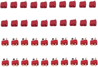 OliYin 20 Pairs Anti-Skid Deans T-Plug Style Connectors Male Female for Eflite HPI ParkZone(Pack of 20)