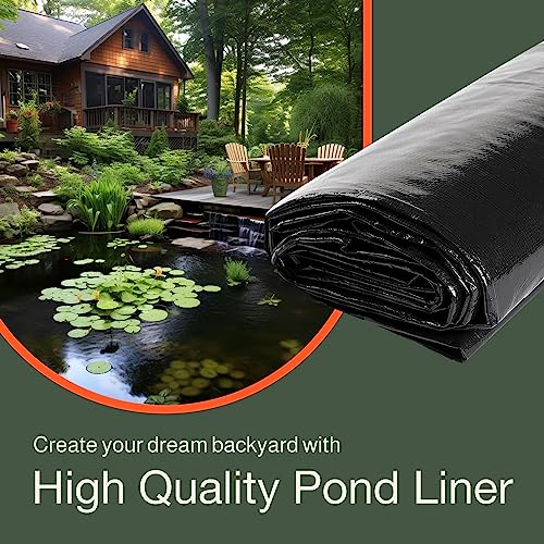 MAPORCH Pond Liner Reinforced Polyethylene 20 x 30 FT Pond Liners for