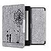 Produktbild kwmobile Hülle kompatibel mit Amazon Kindle Paperwhite (10. Gen - 2018) - Filz Stoff eReader Schutzhülle Cover Case - Pusteblume Love Schwarz Hellgrau