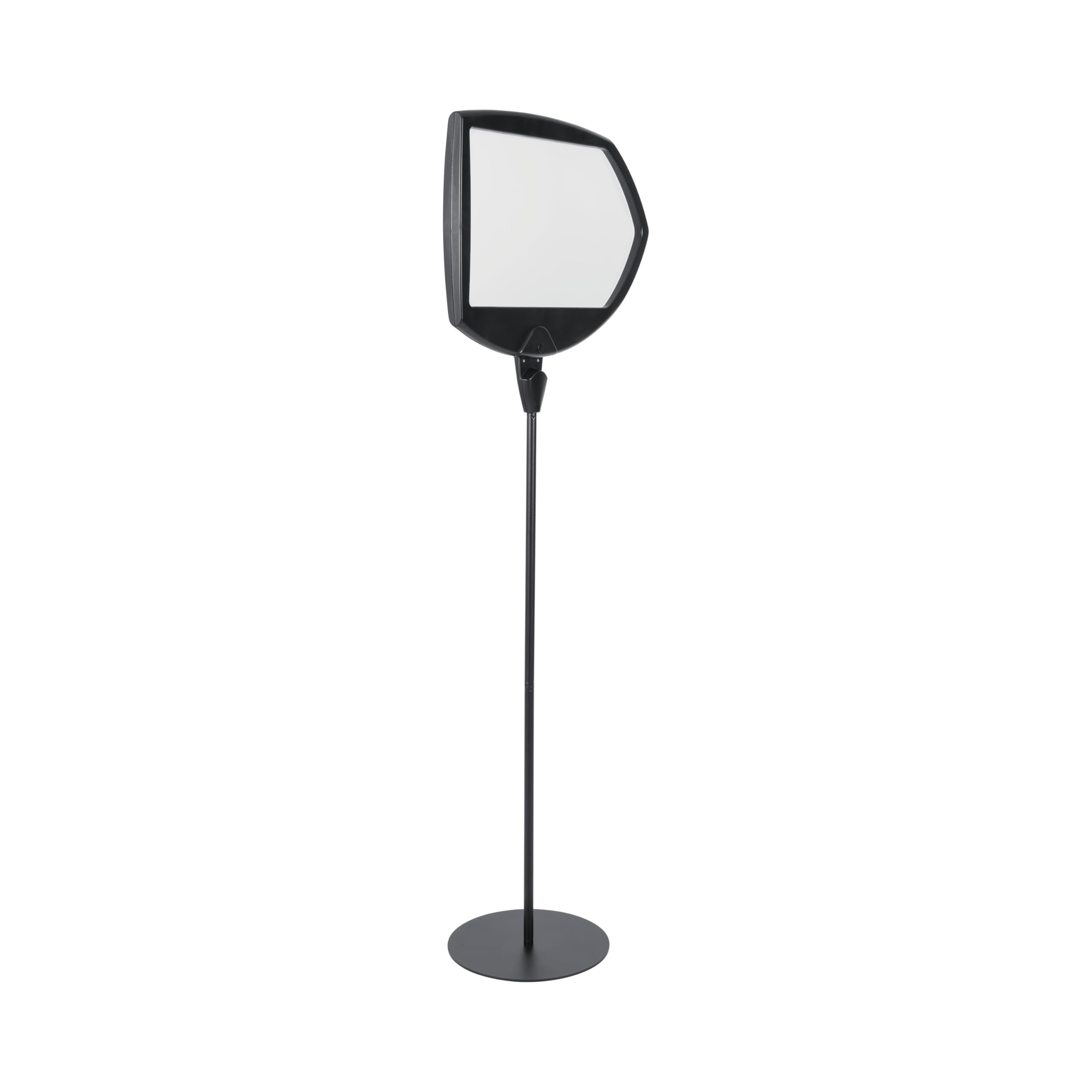 Bi-Office - Letrero en forma de Flecha, Negro, Borrado en seco, Ajuste de ángulo, 625x445x1595 mm