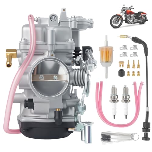 CV40 Carburetor & Choke Cable Kit for 1988-2017 Harley-Davidson Sportster 883/1200 Dyna Softail Touring & More OEM# 27490-04 27421-99 Fits Electra Glide Fat Boy Road King Super Glide