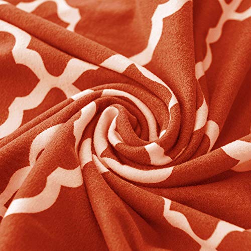 Stretch Recliner Slipcovers 1-Piece Cloud Printed Orange Recliner Chair Cover With Side Pocket Non Slip Washable Furniture Protector With Elastic Bottom For Living Room Kids Dogs (Orange) #TOP3