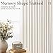 Neutral Pinch Pleated 86 Inch Curtains Semi Sheer Linen Blended Light Filtering Window Curtains 86 Inches Long for Living Room Bedroom Boho Cream Birch Pinch Pleat Drapes Rings Hooks 2 Panels Set