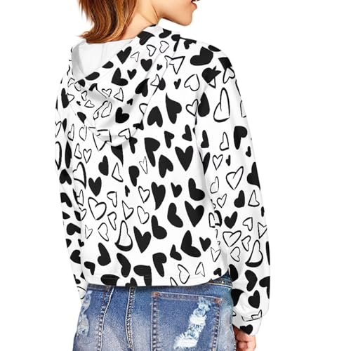 Girls Crop Top Hoodie Athletic Stretchy Short Hoodie for Girls,Comfort Fabric,Ideal for Playdates Travel,Size 5-6Y2