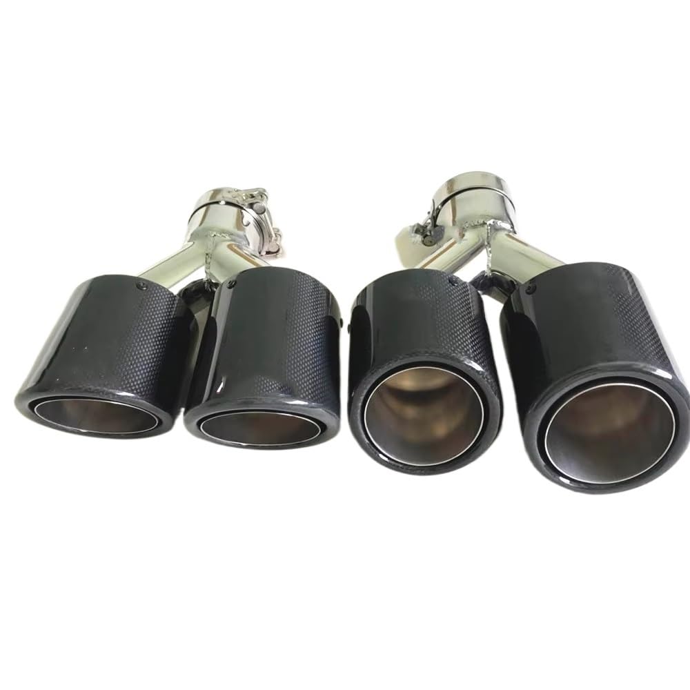 Terminale Di Scarico Doppio In Acciaio Inossidabile Per Auto Terminale Scarico Doppio(54-89MM)