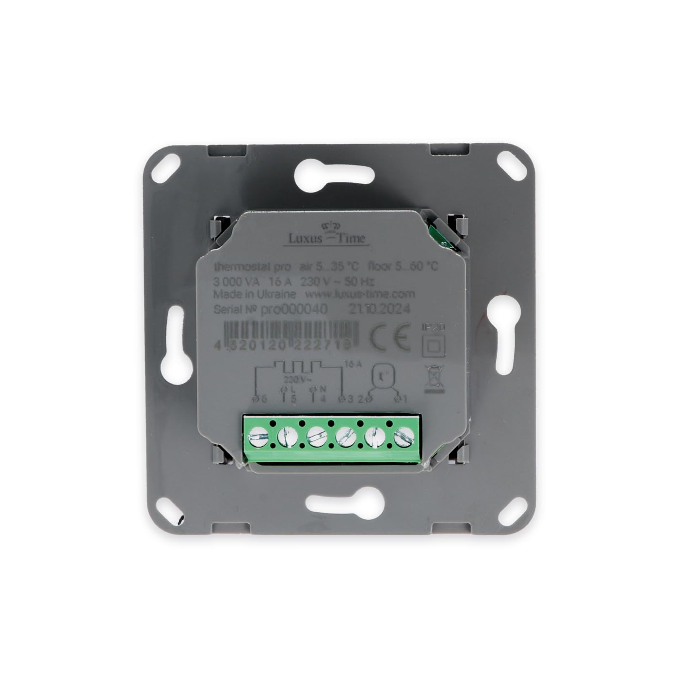 LIVOLO Programmierbares Raumthermostat Digital Wandthermostat Thermostat PRO Fußbodenheizung für Stellmotoren wasserführend elektrisch UP Grau