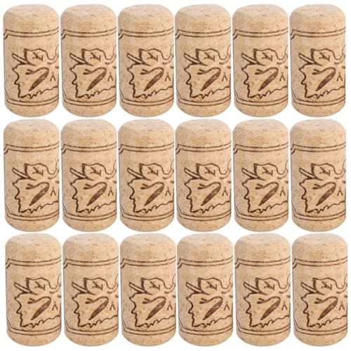 Tapones de corcho natural con diseño de uvas para botellas de vino de 20x40 mm 2