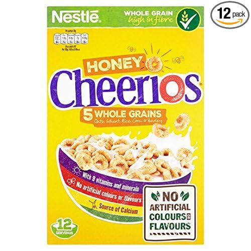 Nestle Honey Cheerios 5 Whole Grain Cereal, 375g