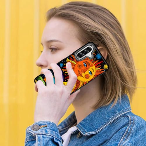 Vobber for Galaxy A17 5G Case,Slim Anti-Scratch Architecture TPU Shockproof Protective Case Cover for Samsung Galaxy A17 5G 6.7" 2025,Cosmic Sun Moon Face - image 6