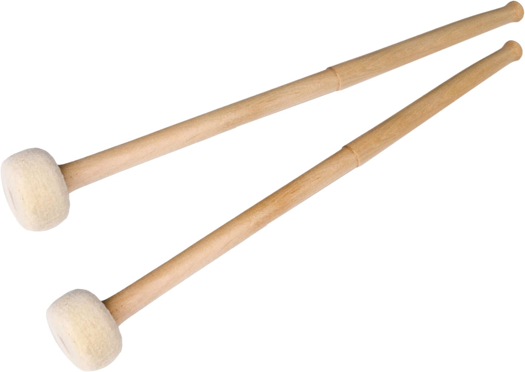 2Pcs Timpani Stick 14 Inch Maple Tuning Drum Hammer Felt Head for Tuning Drum Small Drum 368mm long Head 25x40mm