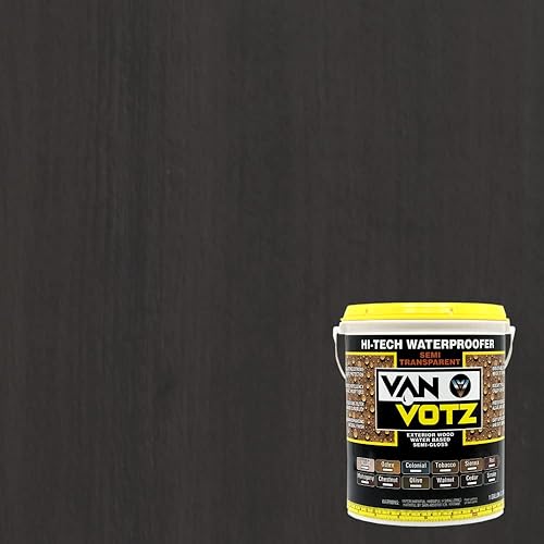 Miniatura 8 de Impermeabilizador de alta tecnología semitransparente. (1 galón, tabaco) - Tinte y sellador de acabado de madera para exteriores en uno. Protección